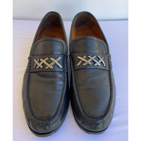 Ermenegildo Zegna Couture XXX Black Loafer Leather size US 10